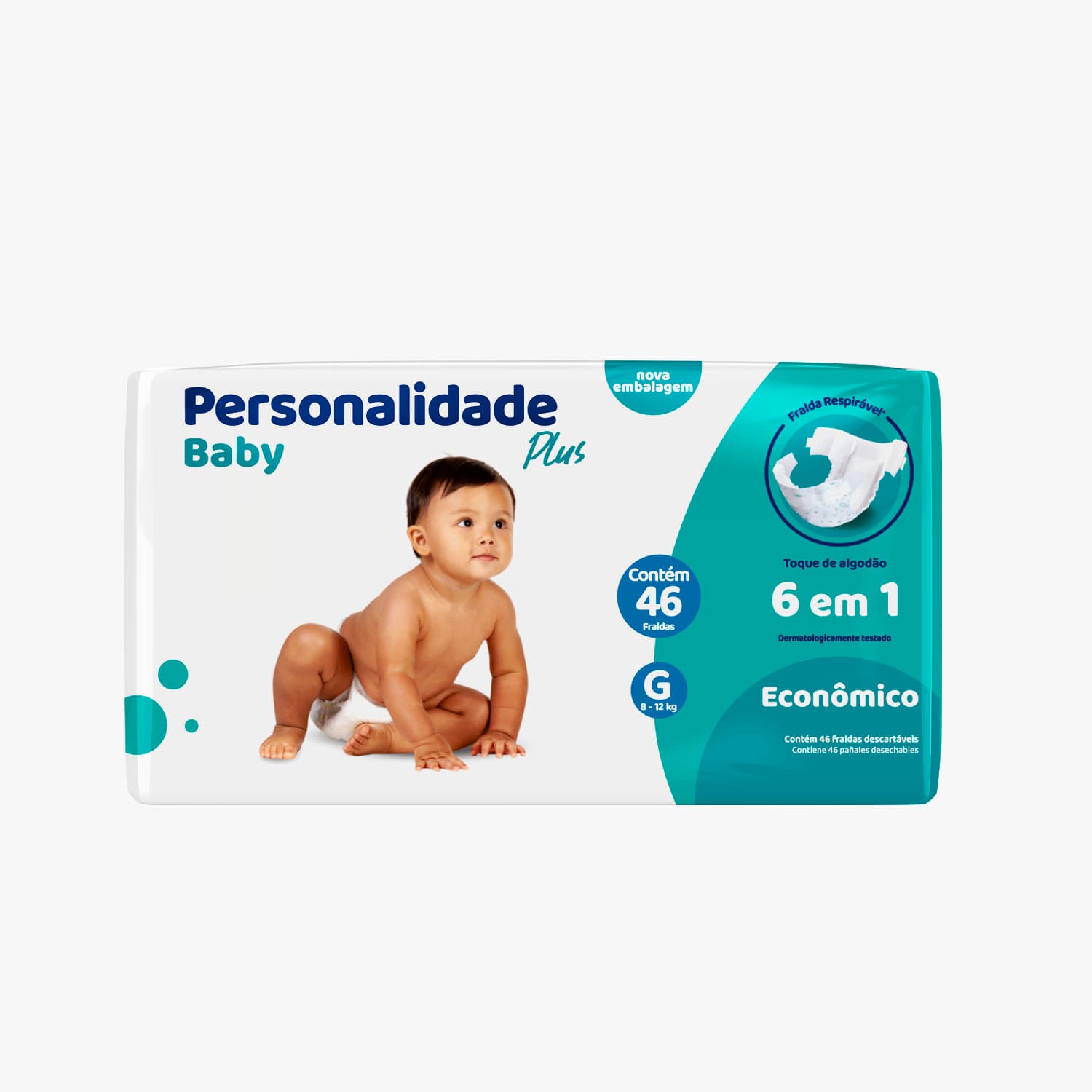 FRALDA INF PERSONALIDADE BABY PLUS ECON G 6X46 (001831)
