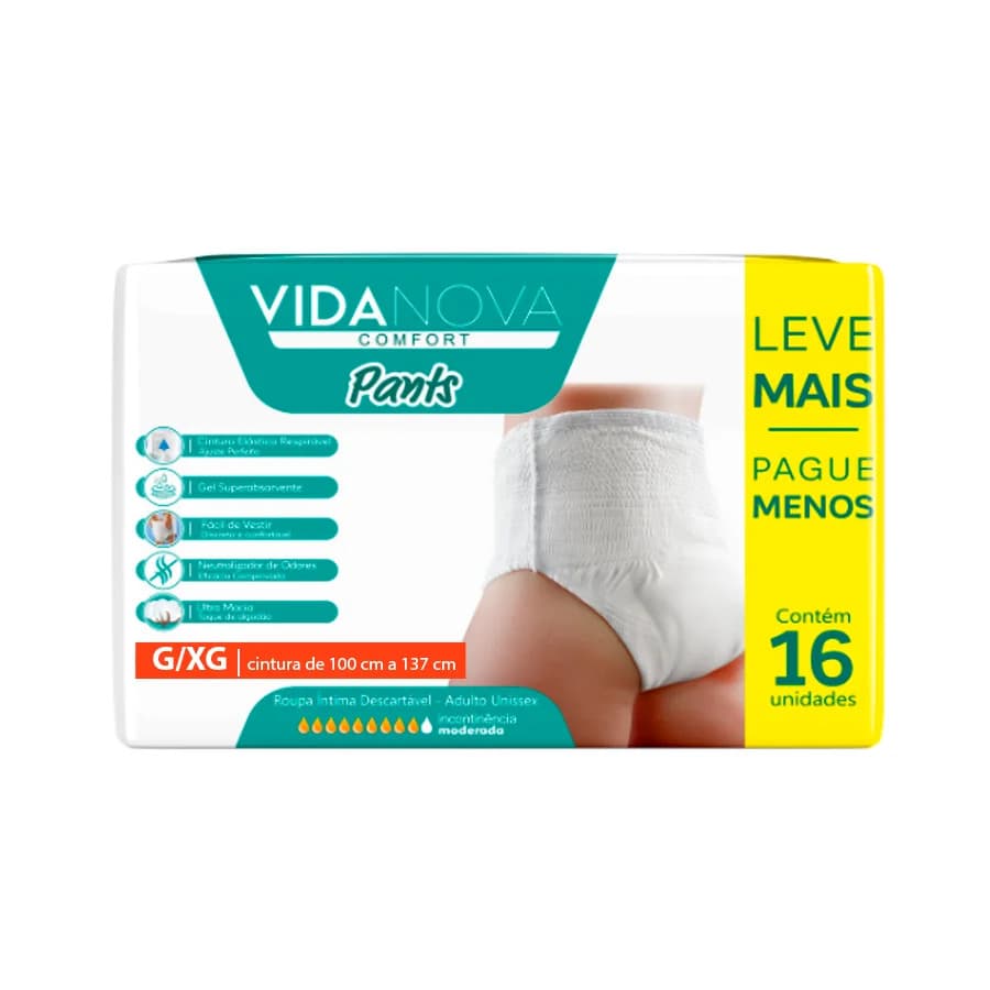 ROUPA INTIMA VIDA NOVA PANTS G/EG 4X16 (001950)