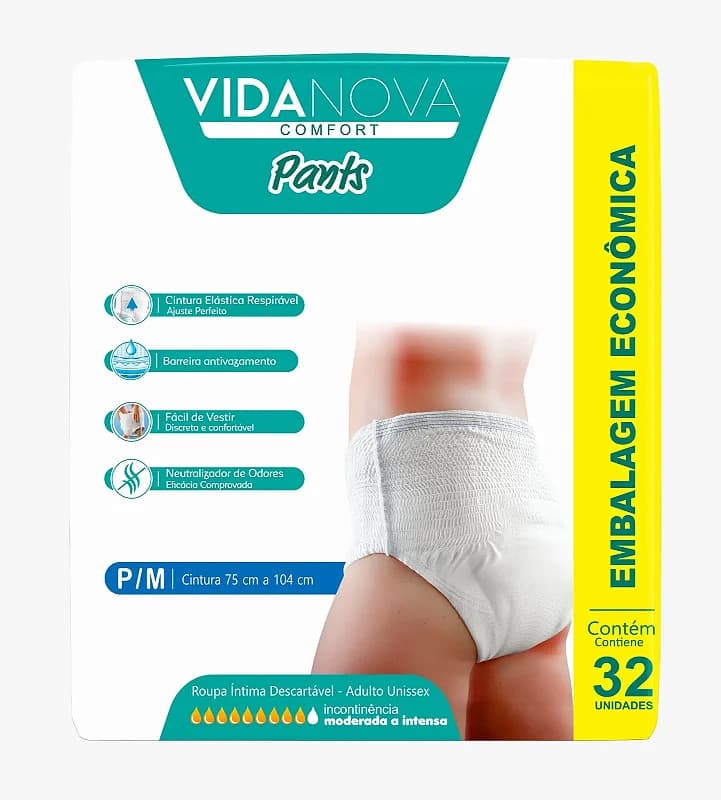 ROUPA INTIMA VIDA NOVA PANTS P/M 2X32 (002249)