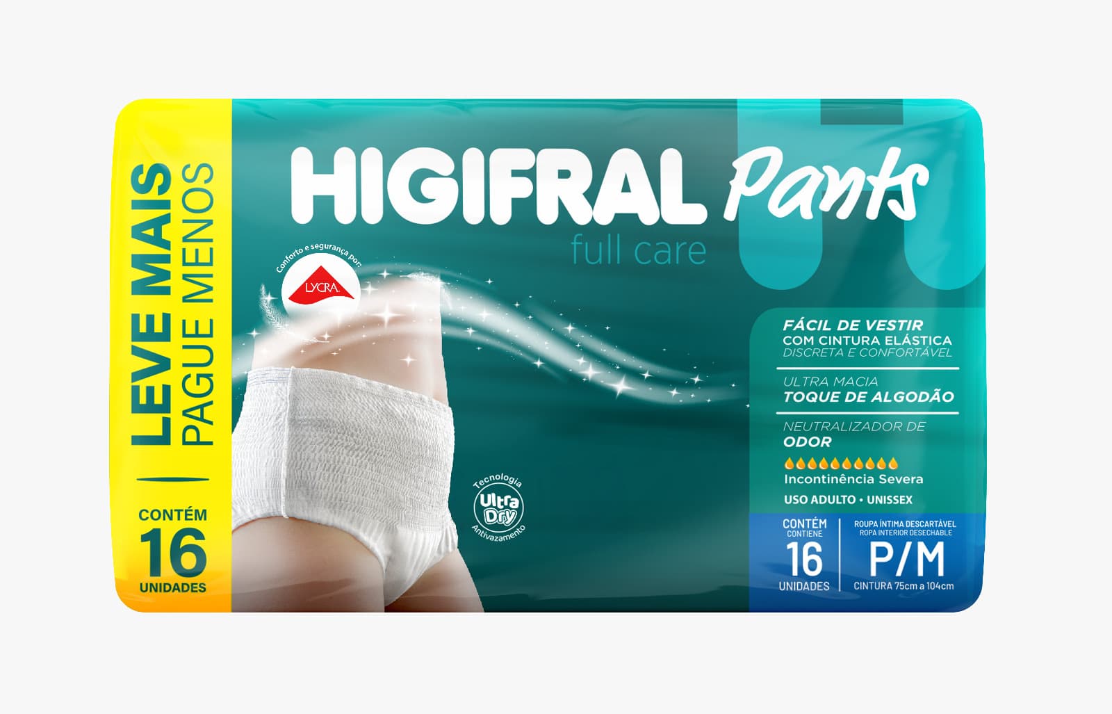 ROUPA INTIMA HIGIFRAL PANTS FULL CARE P/M 2X24 (002245)