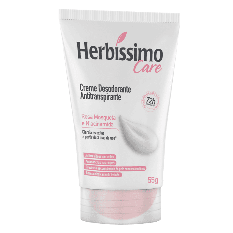 ANTITRANSPIRANTE BISNAGA HERBISSIMO CARE ROSA MOS 55G (D)