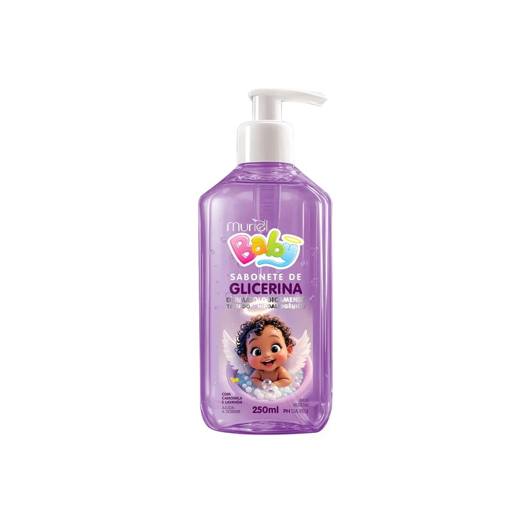 SAB LIQ GLICERINADO BABY MURIEL LAVANDA C/ VALVULA 250ML (SGL.250) (D)