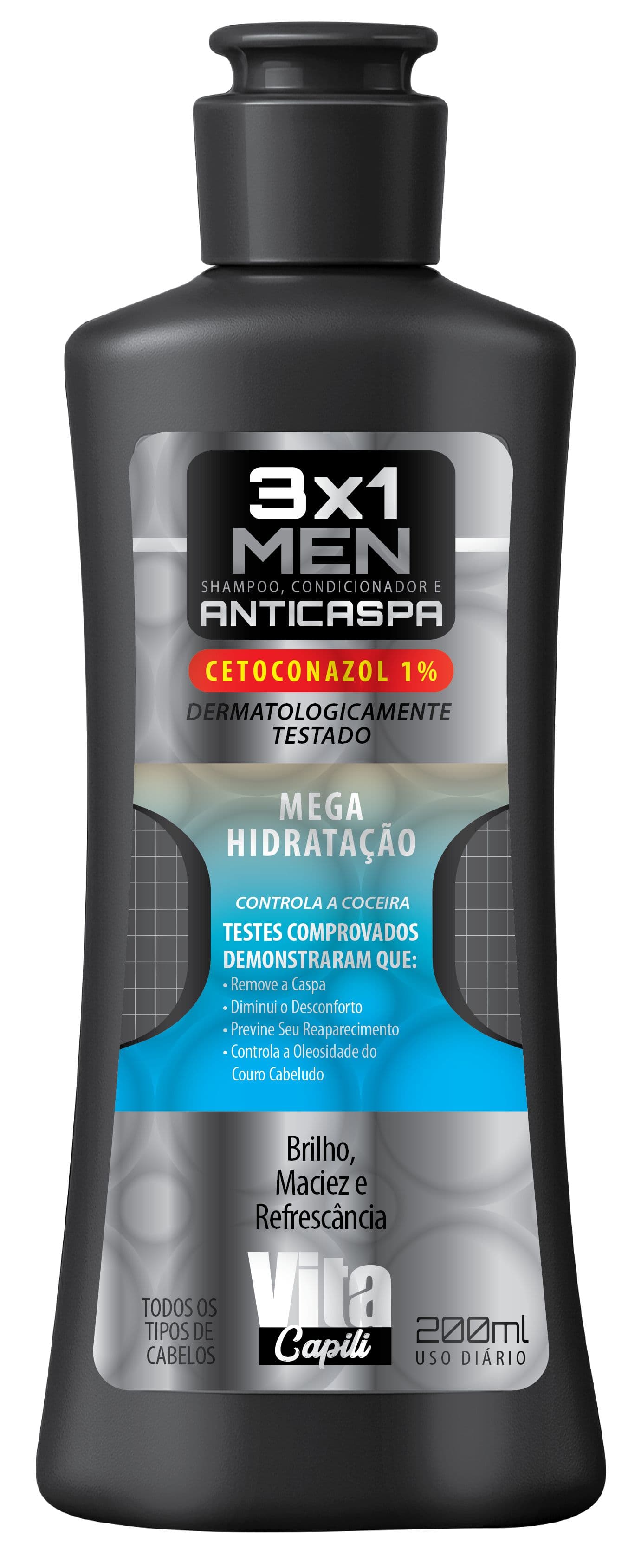 SH ANTICASPA 3X1 VITA CAPILI MEGA HIDRATACAO 200ML (SCH.200) (D)