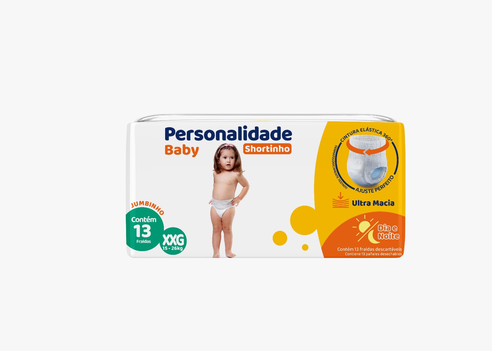FRALDA INF PERSONALIDADE SHORTINHO JUMBINHO XXG 8X13 (004096)