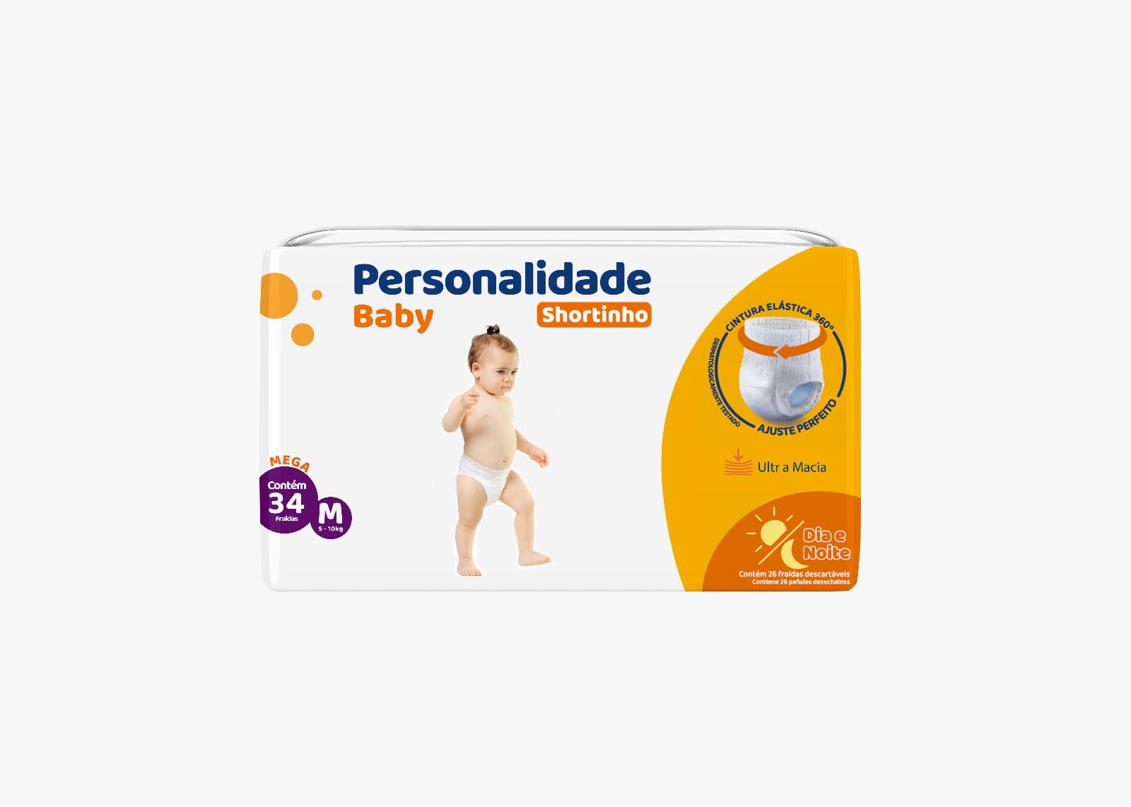 FRALDA INF PERSONALIDADE SHORTINHO MEGA M 6X34 (004101)