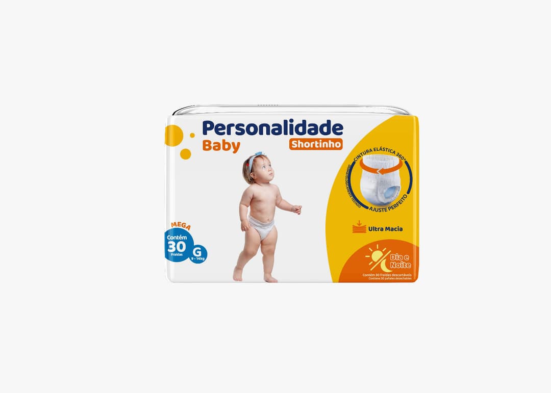 FRALDA INF PERSONALIDADE SHORTINHO MEGA G 6X30 (004102)