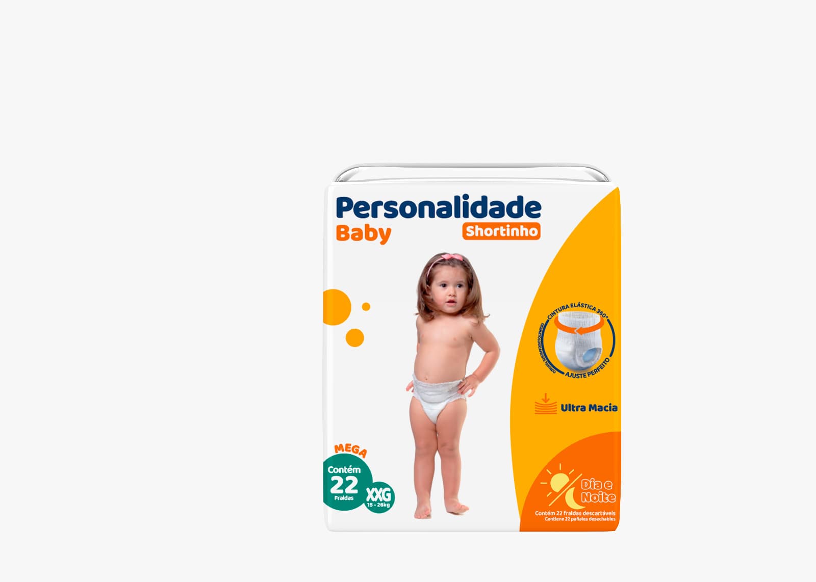 FRALDA INF PERSONALIDADE SHORTINHO MEGA XXG 6X22 (004104)