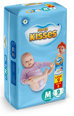 FRALDA INF SUPER KISSES REGULAR M 24X8