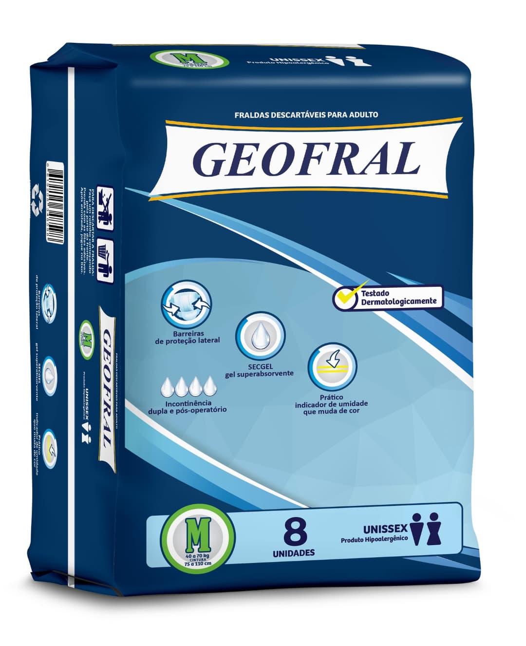 FRALDA GER GEOFRAL ADULTO M 9X8