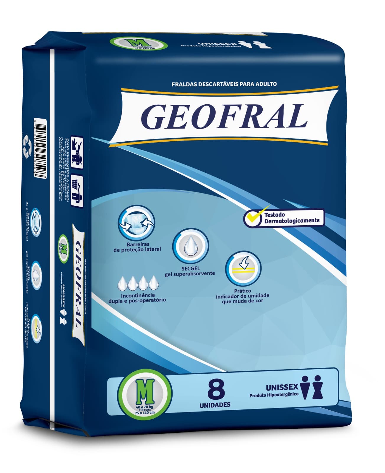 FRALDA GER GEOFRAL ADULTO M 9X8