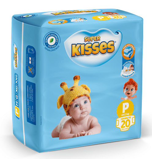 FRALDA INF SUPER KISSES JUMBINHO P 12X20