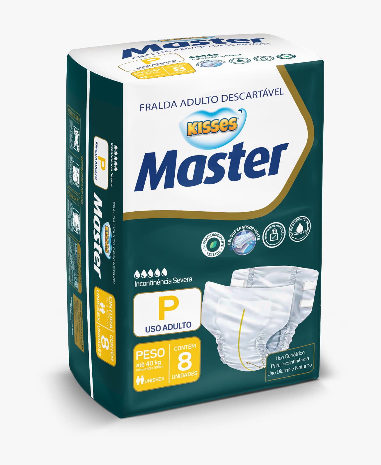 FRALDA GER KISSES ADULTO P 12X8