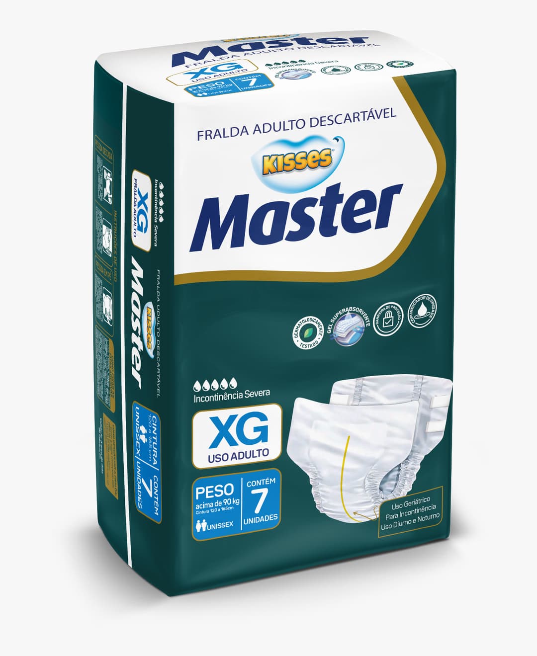 FRALDA GER KISSES ADULTO XG 12X7