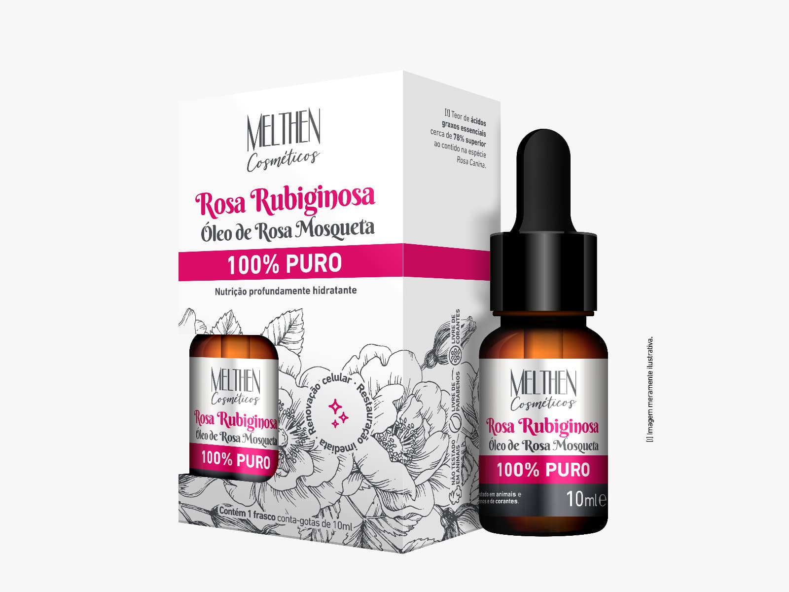 OLEO ROSA MOSQUETA RUBIGINOSA 100% PURO 10ML MELTHEN