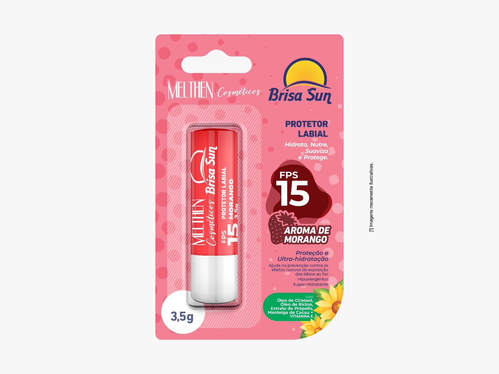 PROTETOR LABIAL FPS 15 MORANGO 3,5G MELTHEN
