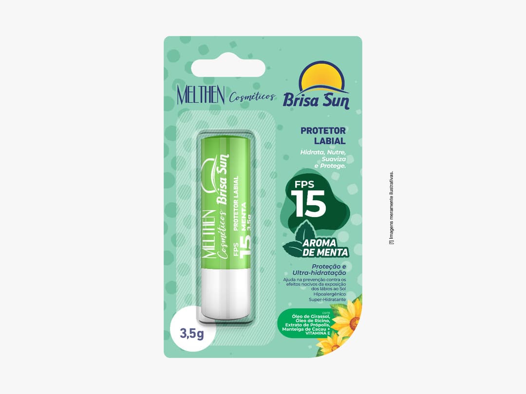PROTETOR LABIAL FPS 15 MENTA 3,5G MELTHEN