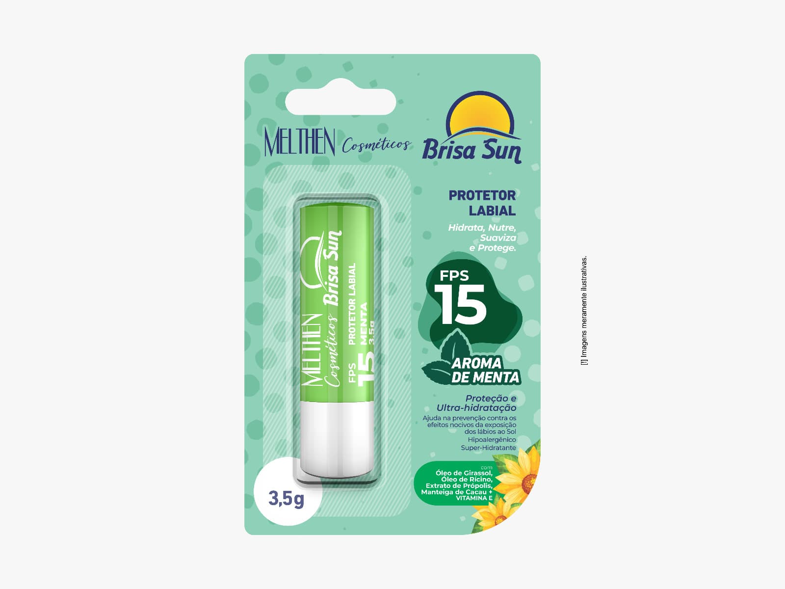 PROTETOR LABIAL FPS 15 MENTA 3,5G MELTHEN