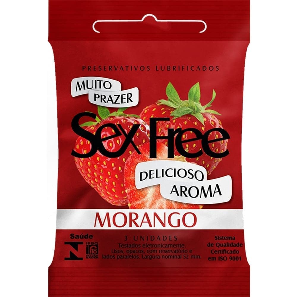 PRESERVATIVO SEX FREE MORANGO
