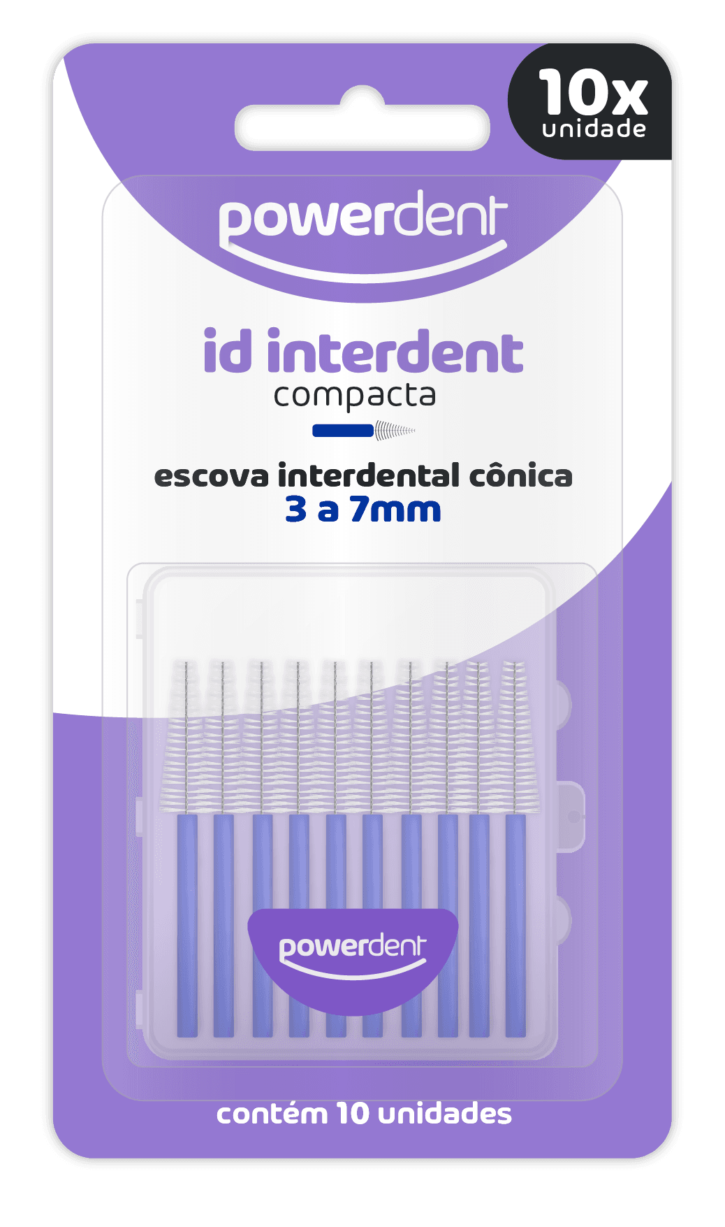 ESCOVA INTERDENTAL CONICA (3 A 7MM AZUL) (1240)